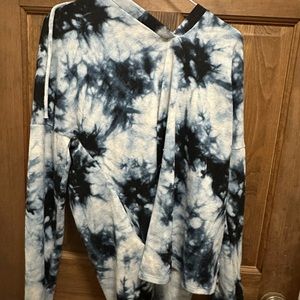 Blue tie-dye sweatshirt